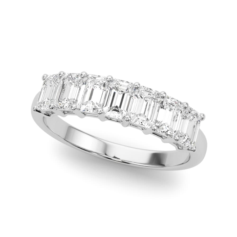 Lab-Grown Diamond 7-Stone Emerald Cut Wedding Band (1 ct. tw.) — View 1
