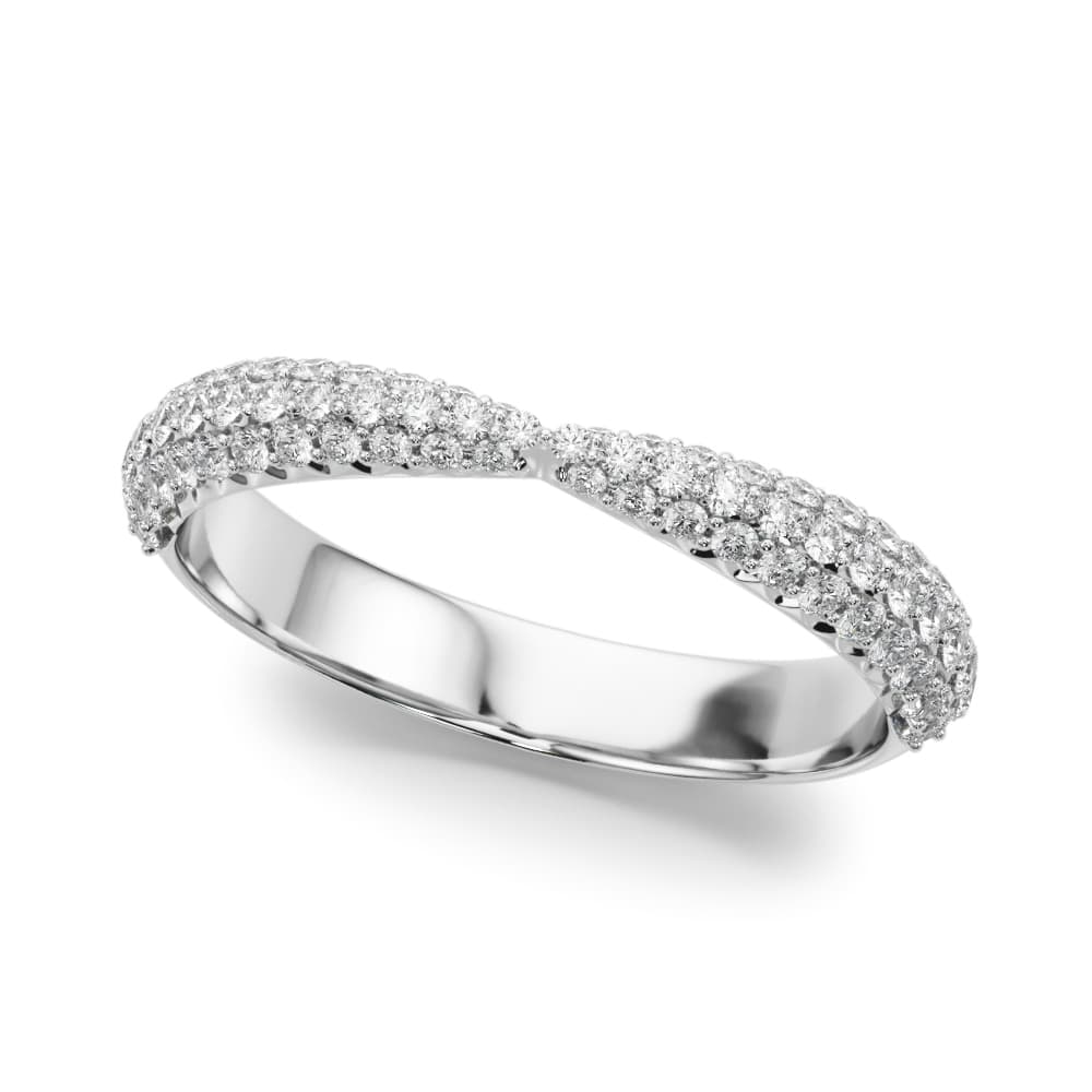 Multirow Pavé Wedding Bands (0.56 ct. tw.) — View 1