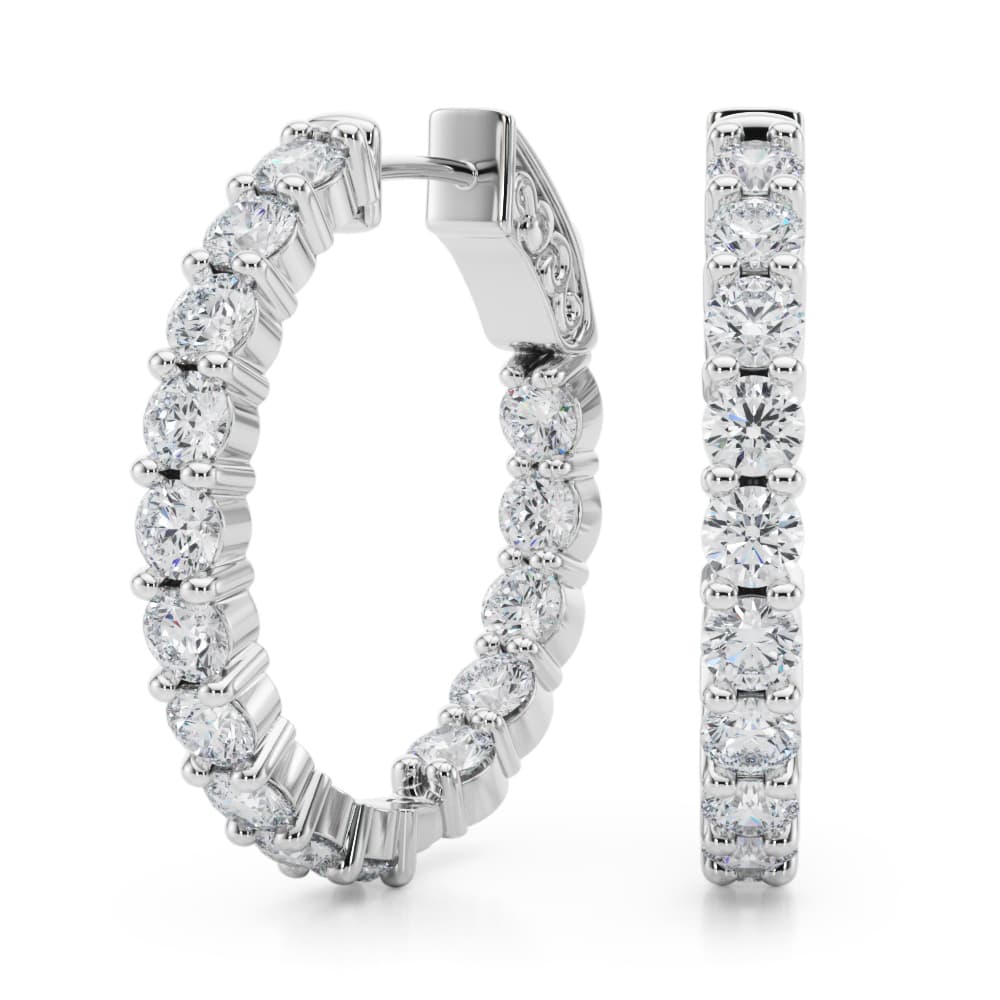 Inside-Out Shared Prong Round Hoop Earrings (2.7 ct. tw.) — View 1