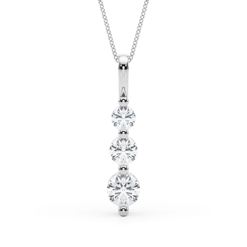 Lab-Grown Diamond 3-Stone Drop Pendant (1 ct. tw.) — View 1