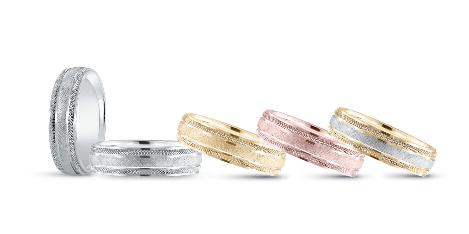 6Mm Standard Wt Mens Band — 5MM — White Gold
