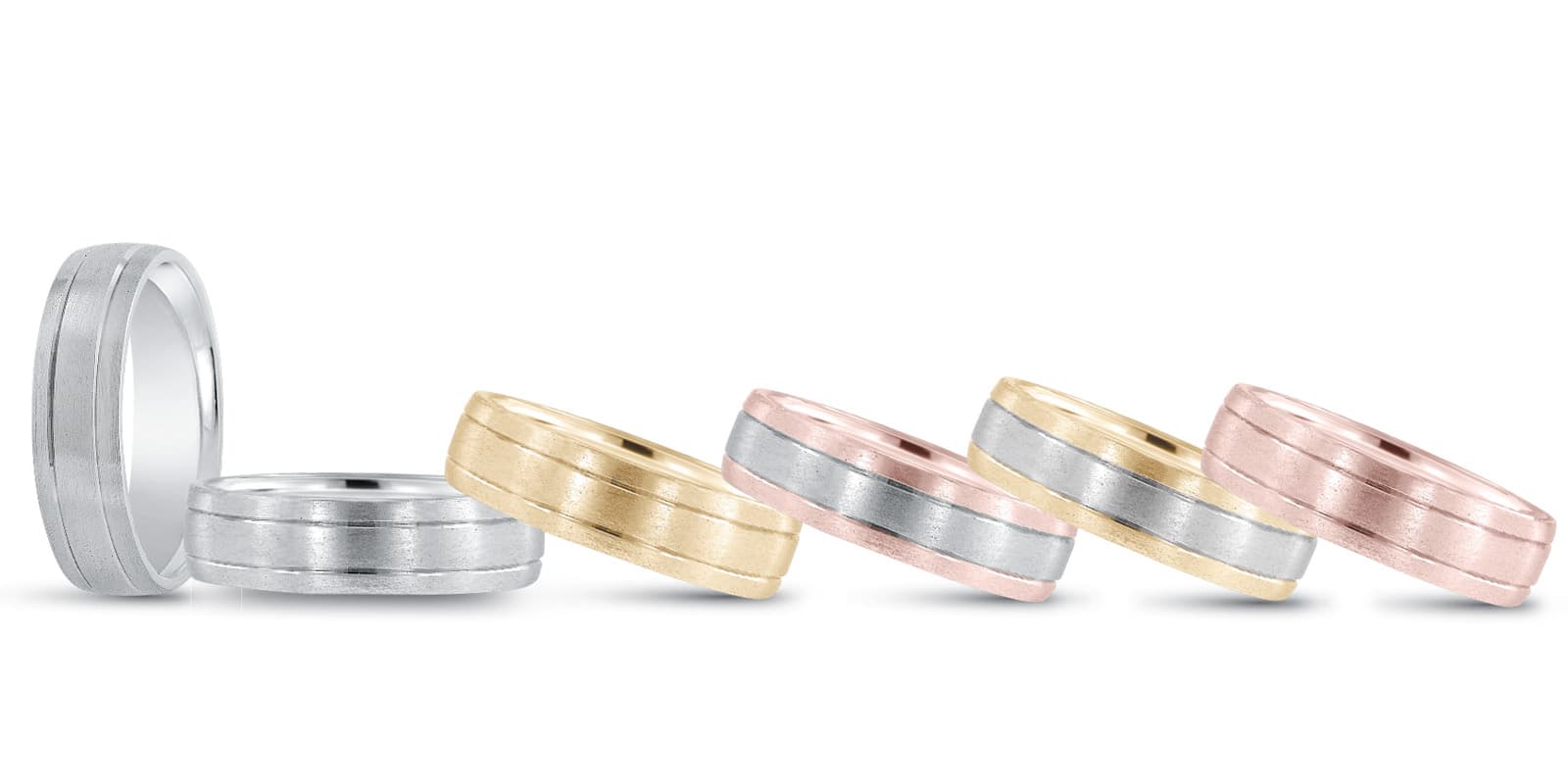 6Mm Standard Wt Mens Band — 8MM — White Gold