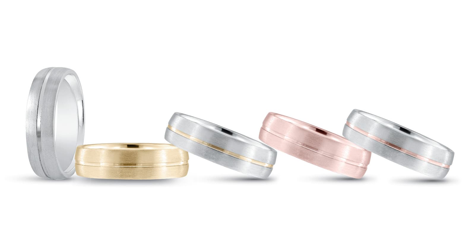 6Mm Standard Wt Mens Band — 8MM — White Gold