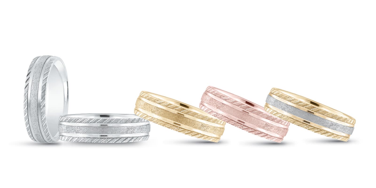 6Mm Standard Wt Mens Band — 7MM — White Gold