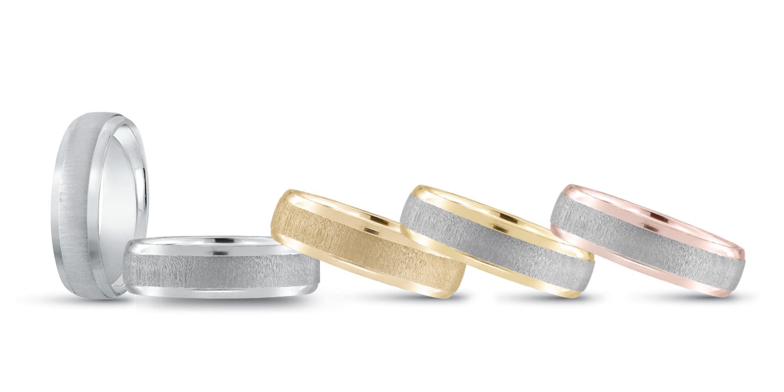 6Mm Standard Wt Mens Band — 8MM — White Gold