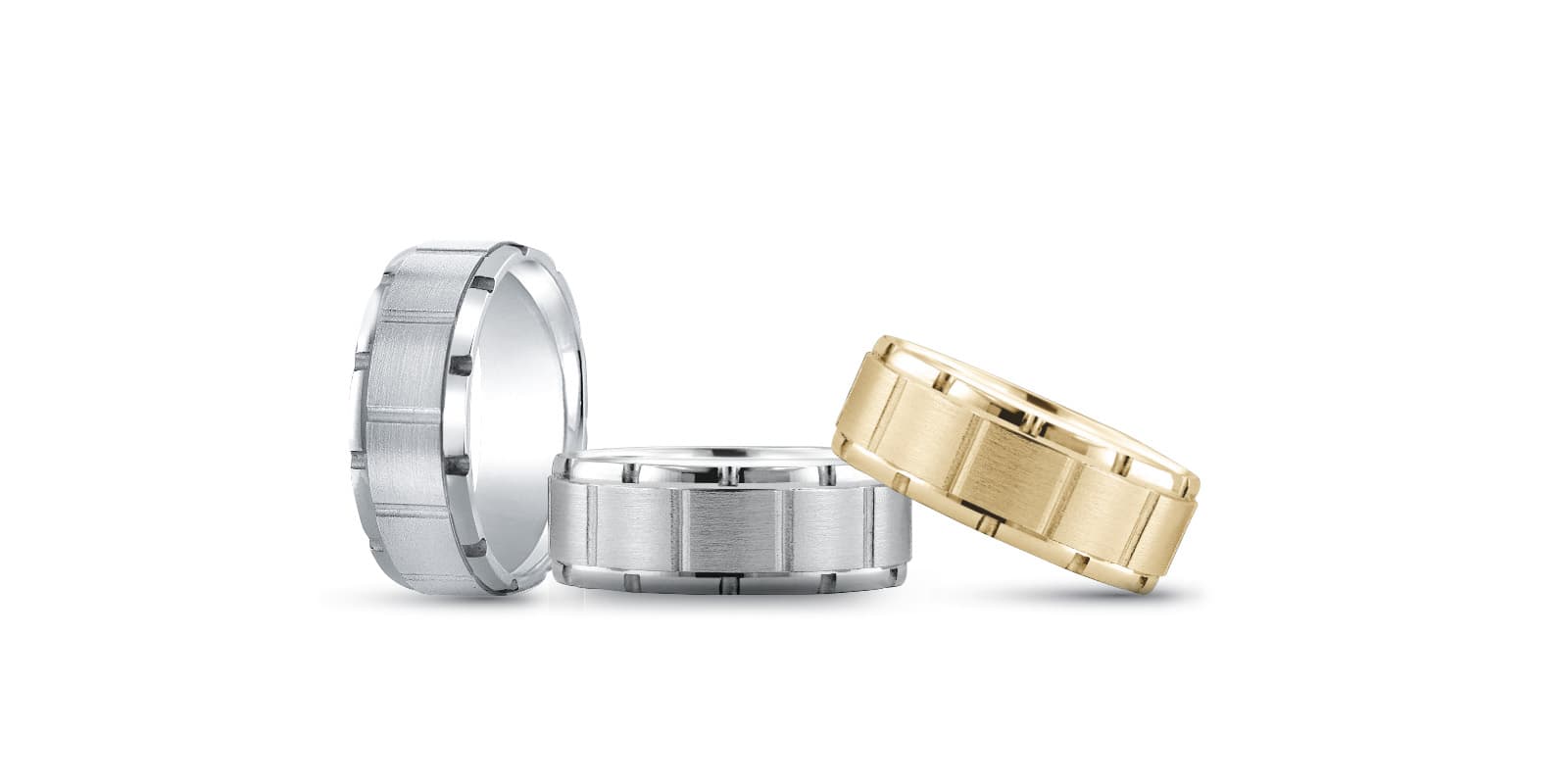 7Mm Light Wt Mens Band — 7MM — White Gold