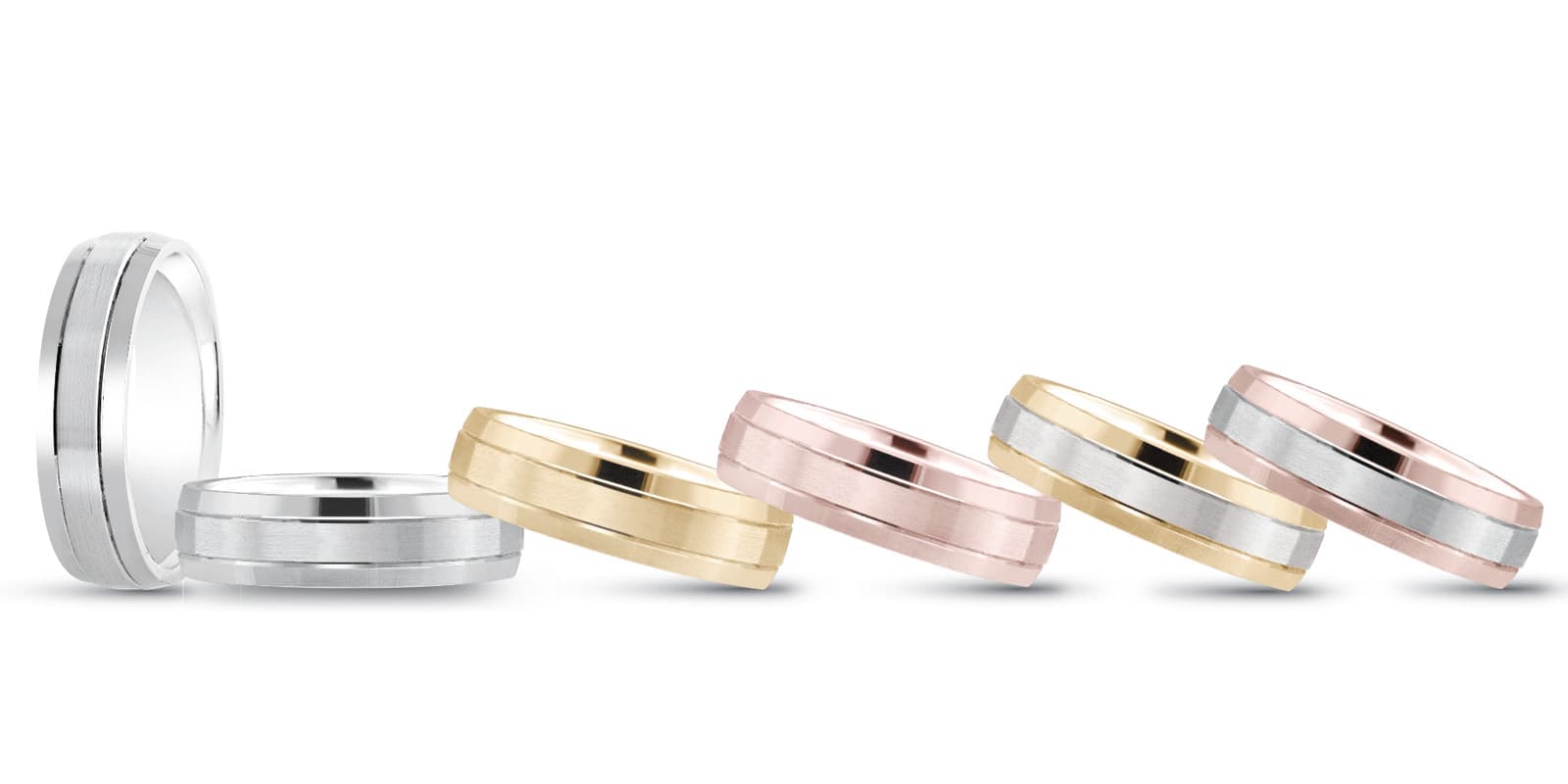 6Mm Standard Wt Mens Band — 5MM — White Gold