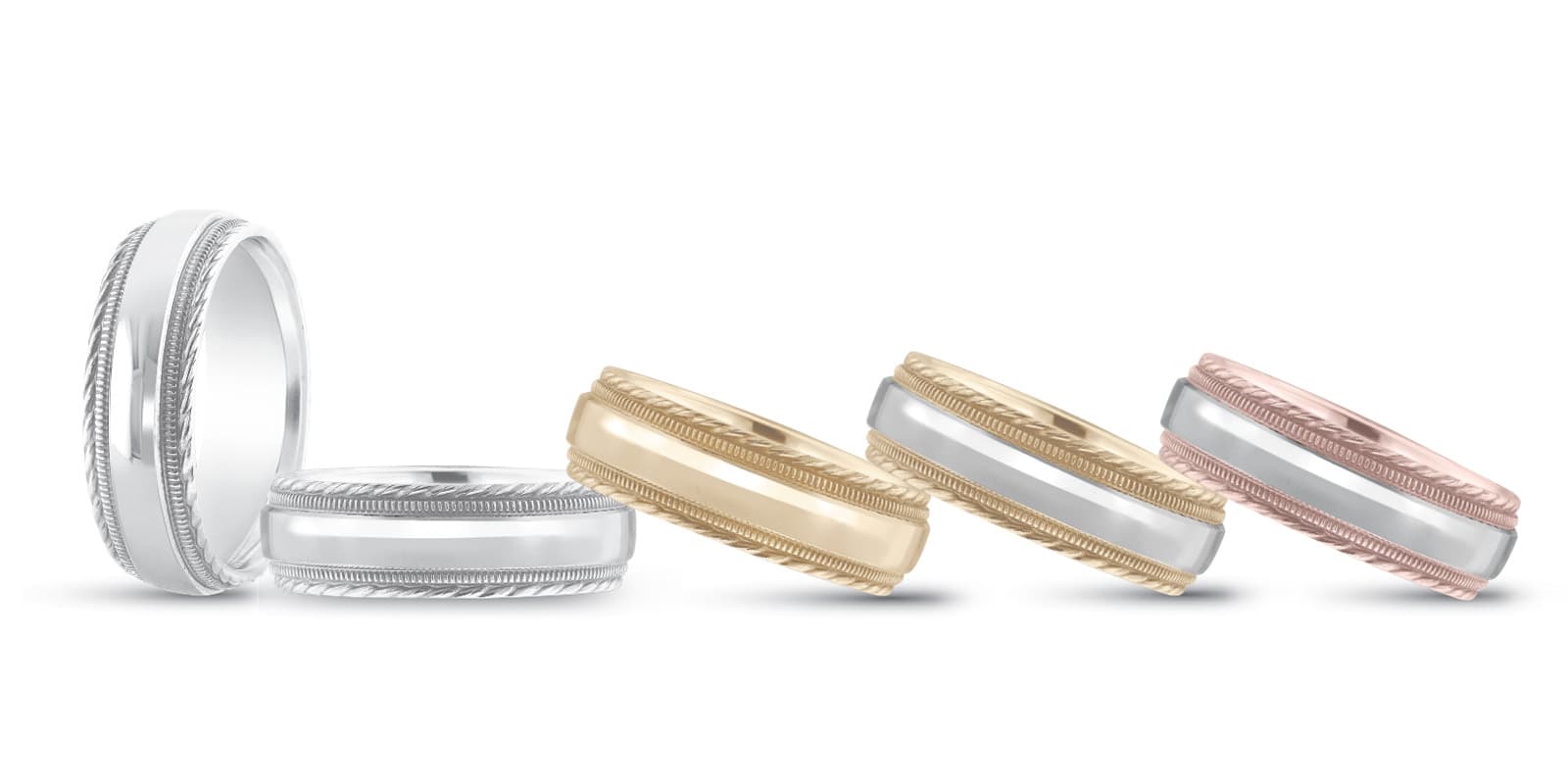 7Mm Standard Wt Mens Band — 6MM — White Gold