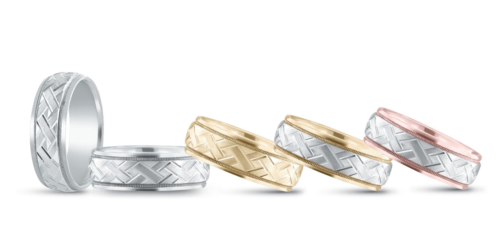 7Mm Standard Wt Mens Band — 7MM — White Gold
