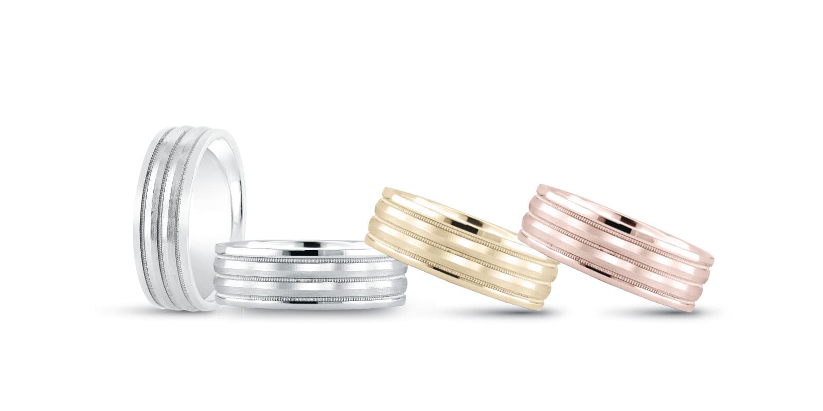 7Mm Light Wt Mens Band — 7MM — White Gold