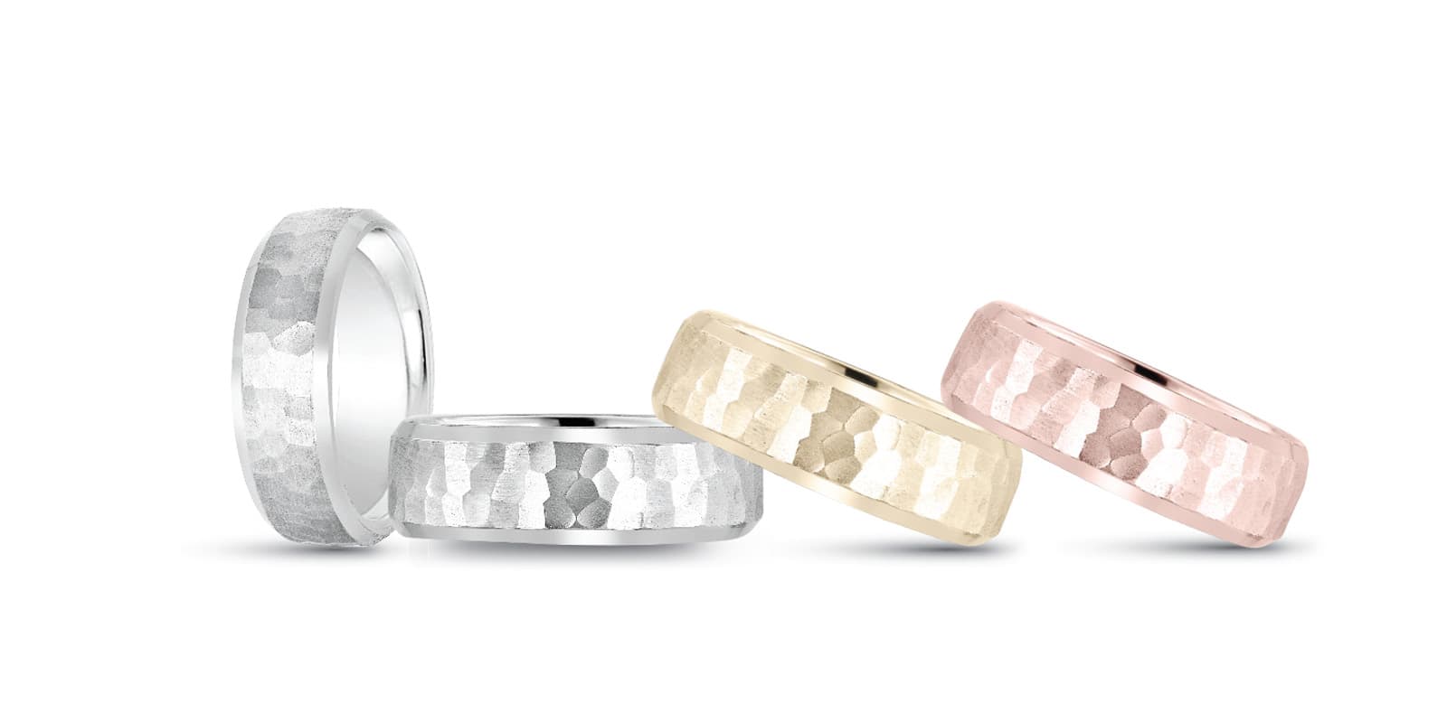 5Mm Light Wt Mens Band — 5MM — White Gold