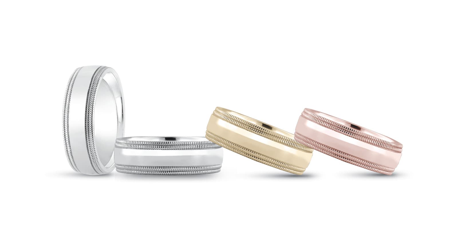 7Mm Light Wt Mens Band — 7MM — White Gold