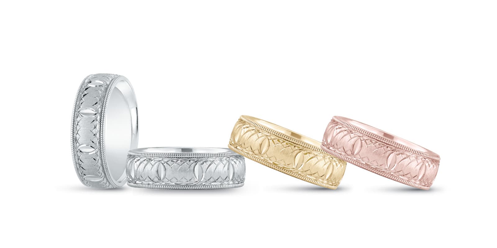 5Mm Light Wt Mens Band — 5MM — White Gold