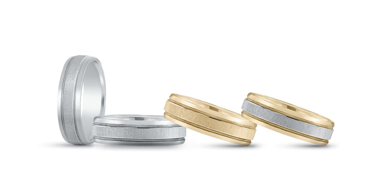 6Mm Standard Wt Mens Band — 8MM — White Gold