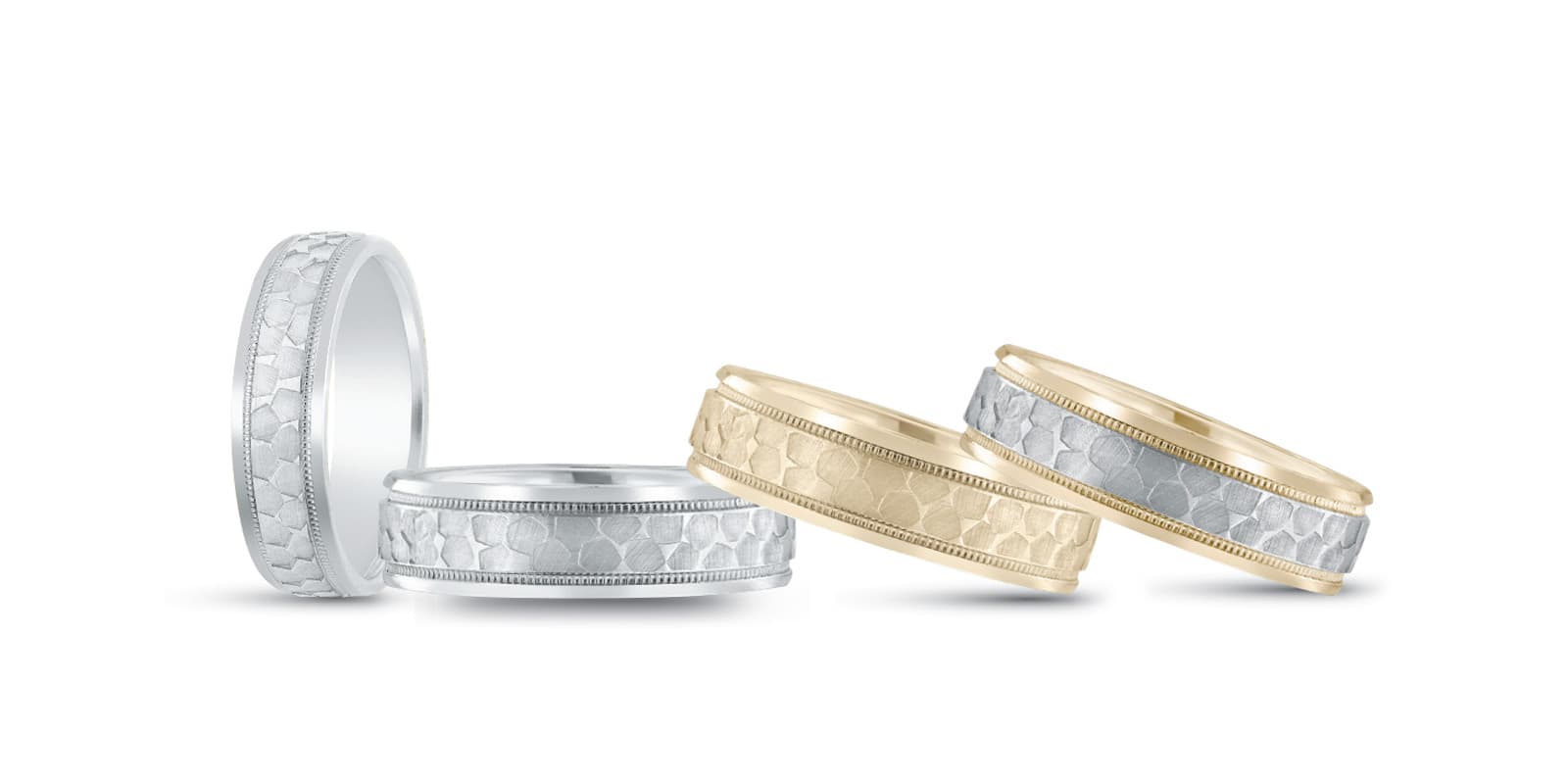 6Mm Standard Wt Mens Band — 8MM — White Gold