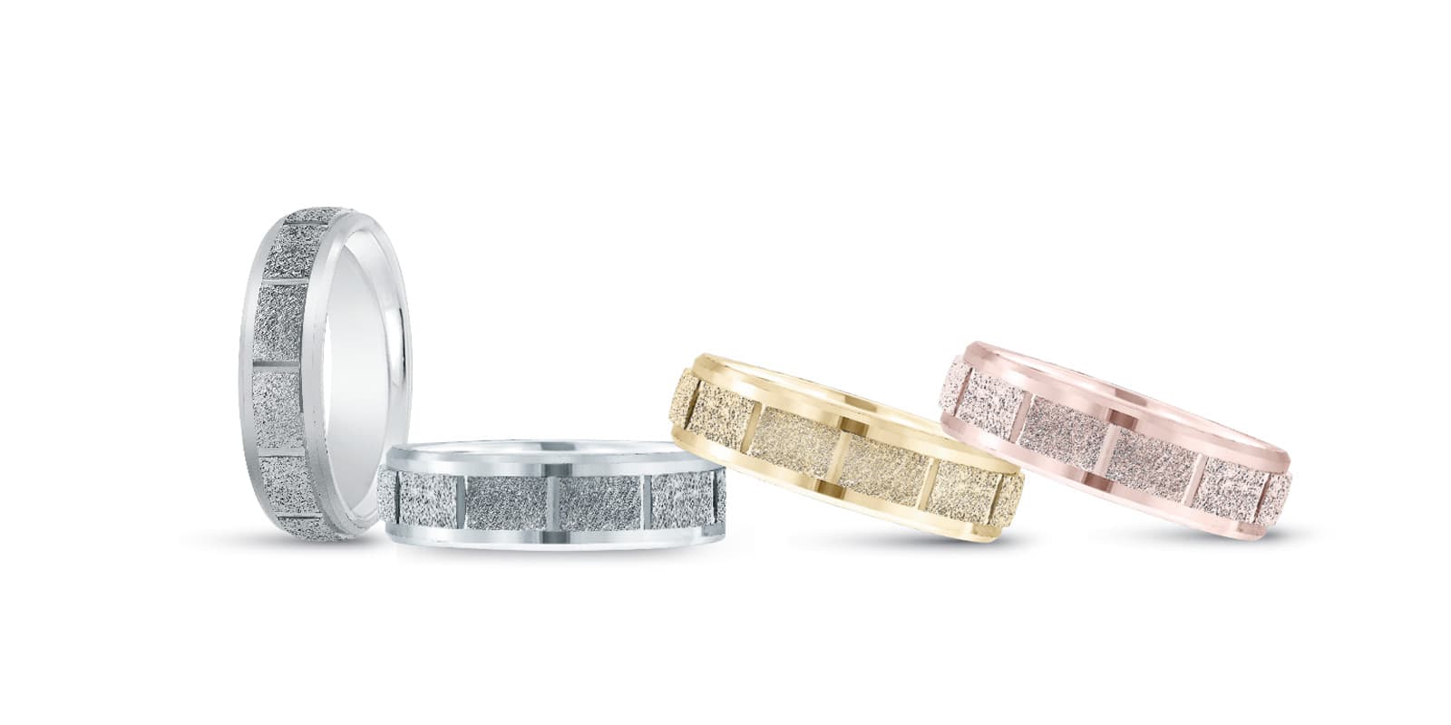 5Mm Light Wt Mens Band — 5MM — White Gold