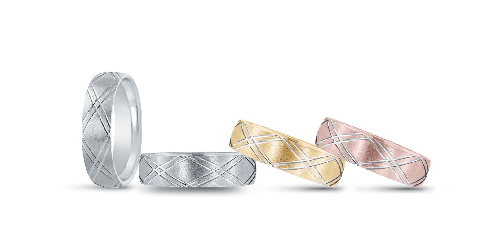 5Mm Light Wt Mens Band — 5MM — White Gold
