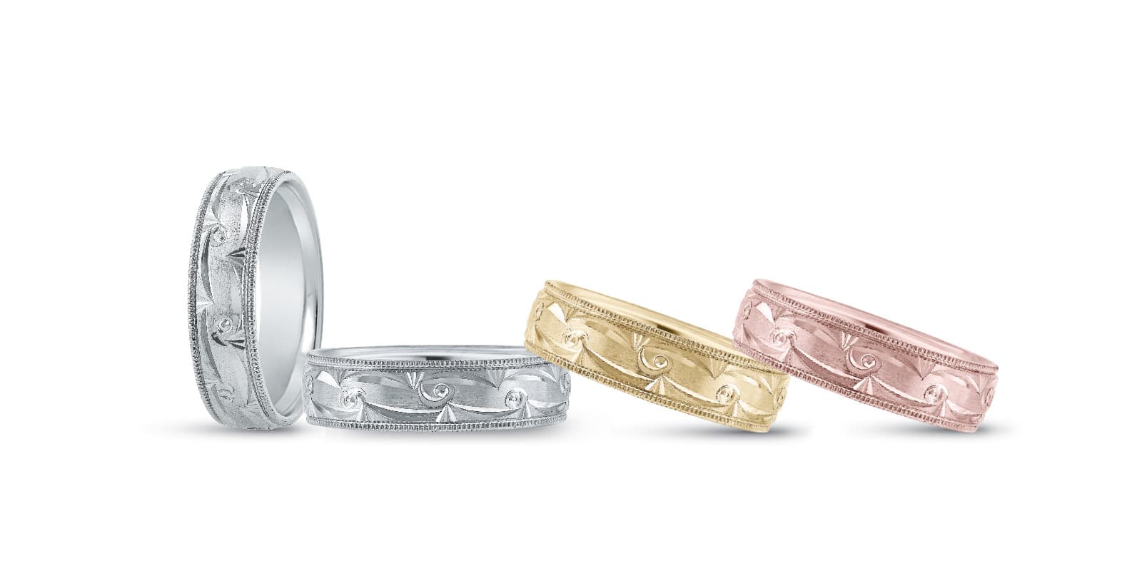 8Mm Light Wt Mens Band — 8MM — White Gold