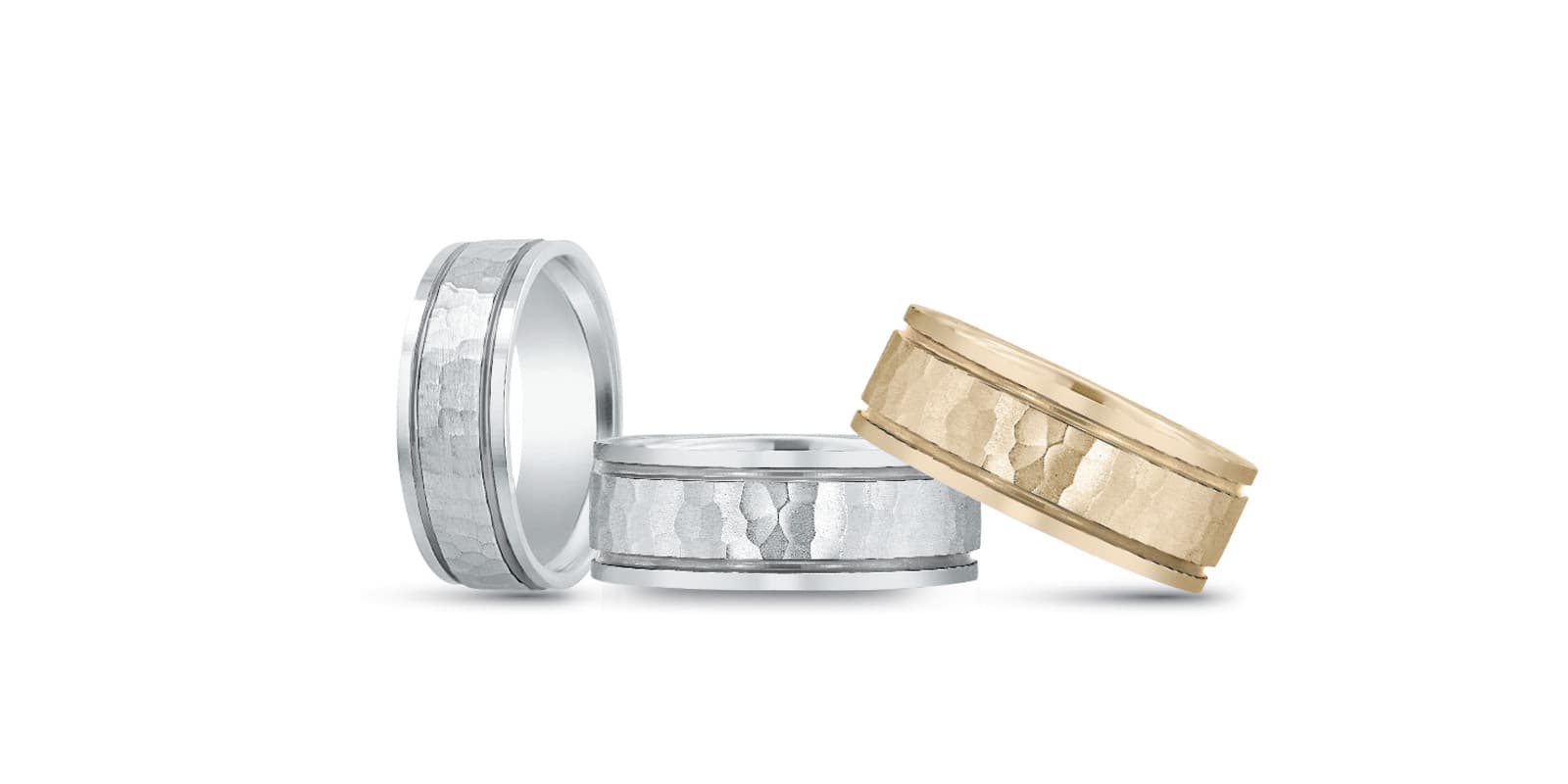 5Mm Light Wt Mens Band — 5MM — White Gold