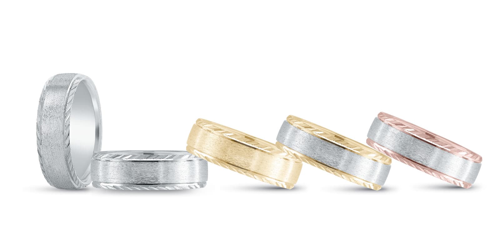 7Mm Standard Wt Mens Band — 5MM — White Gold