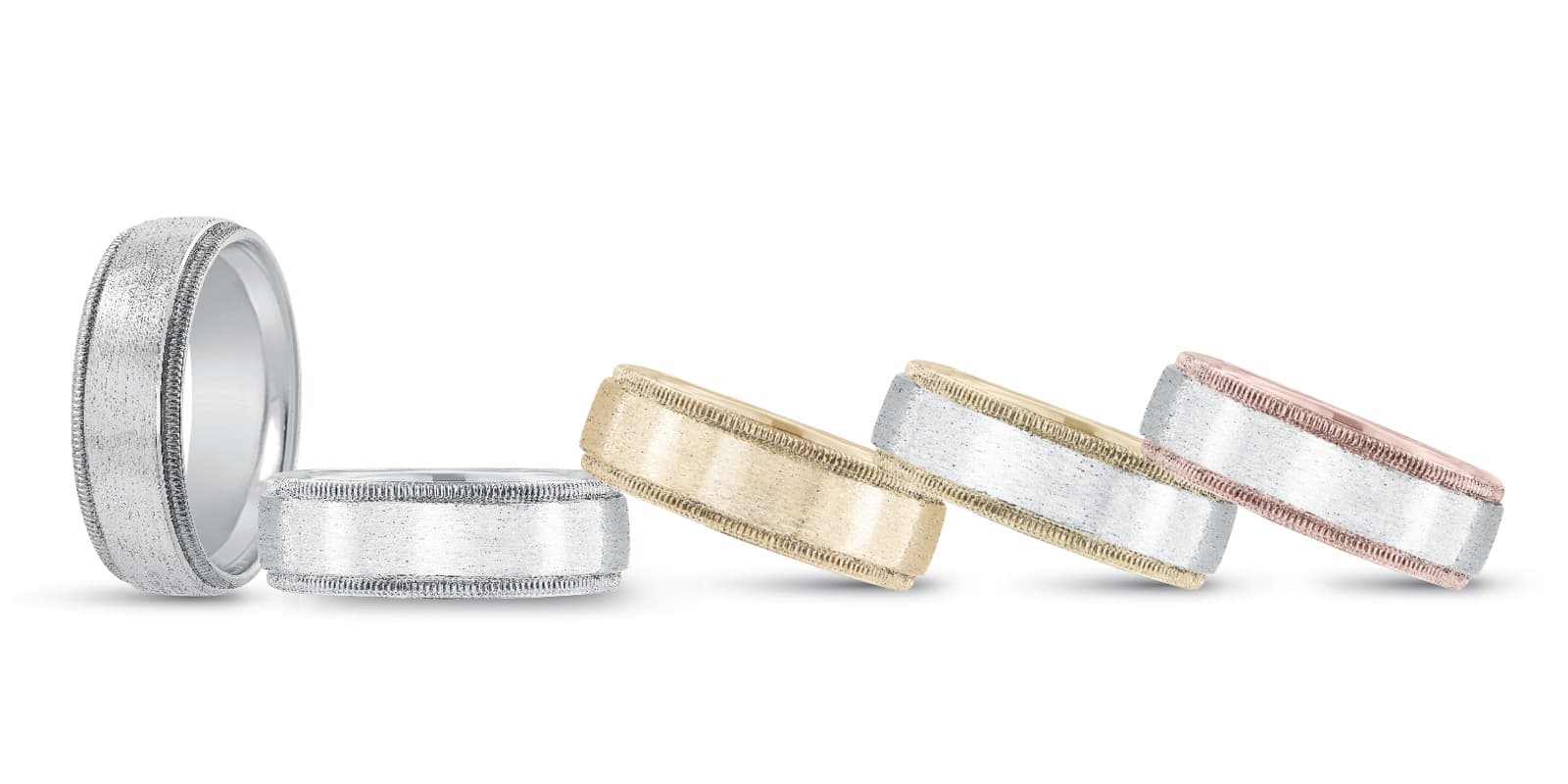 7Mm Standard Wt Mens Band — 5MM — White Gold