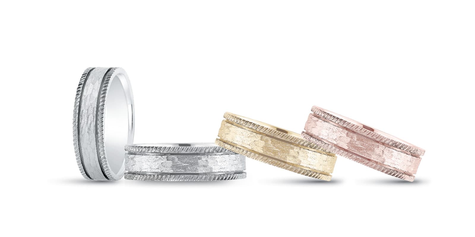5Mm Light Wt Mens Band — 5MM — White Gold