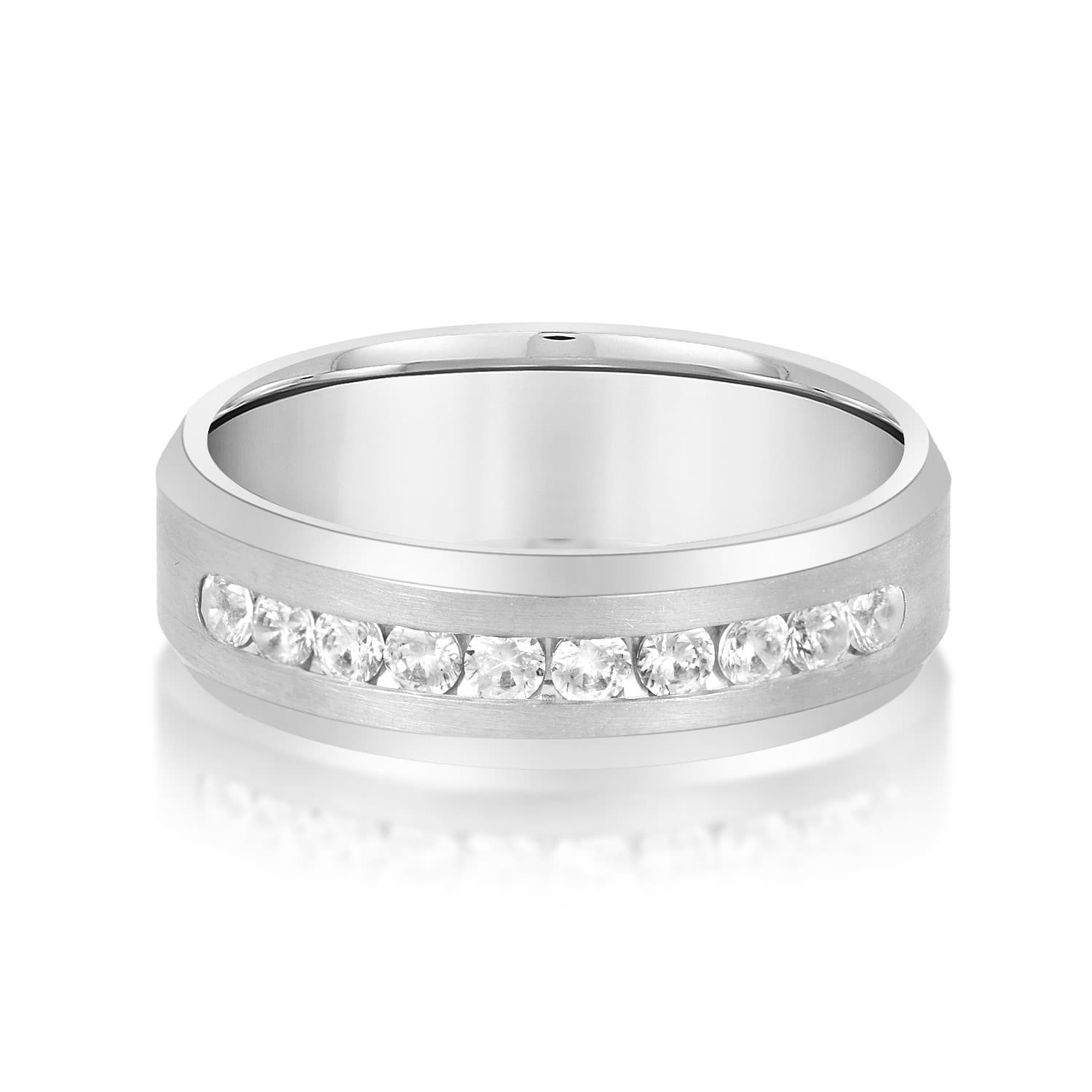 7Mm Heavy Wt Mens Band W/Dia (1/2 ct. tw.) — View 1