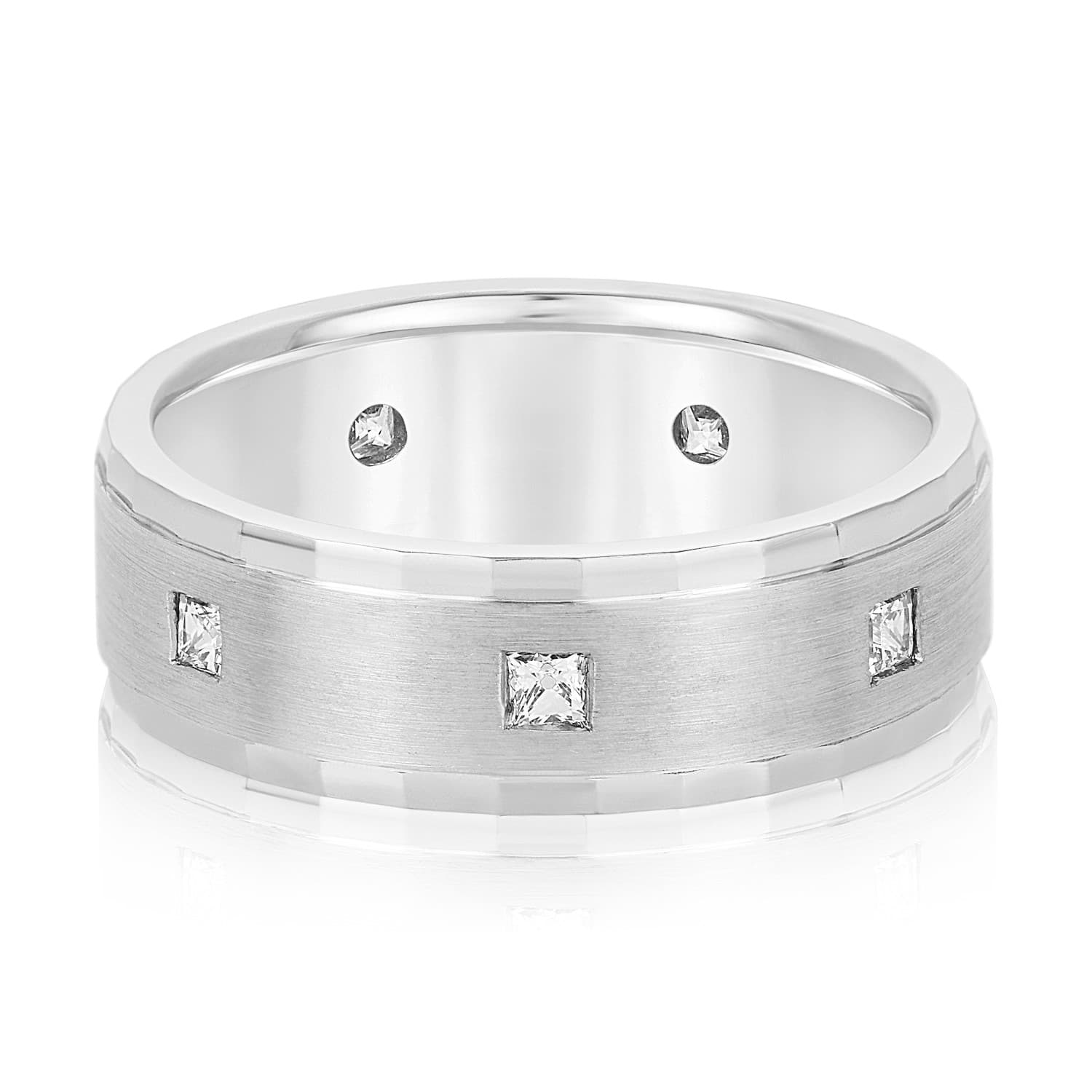 7Mm Heavy Wt Mens Band W/Dia (0.53 ct. tw.) — View 1