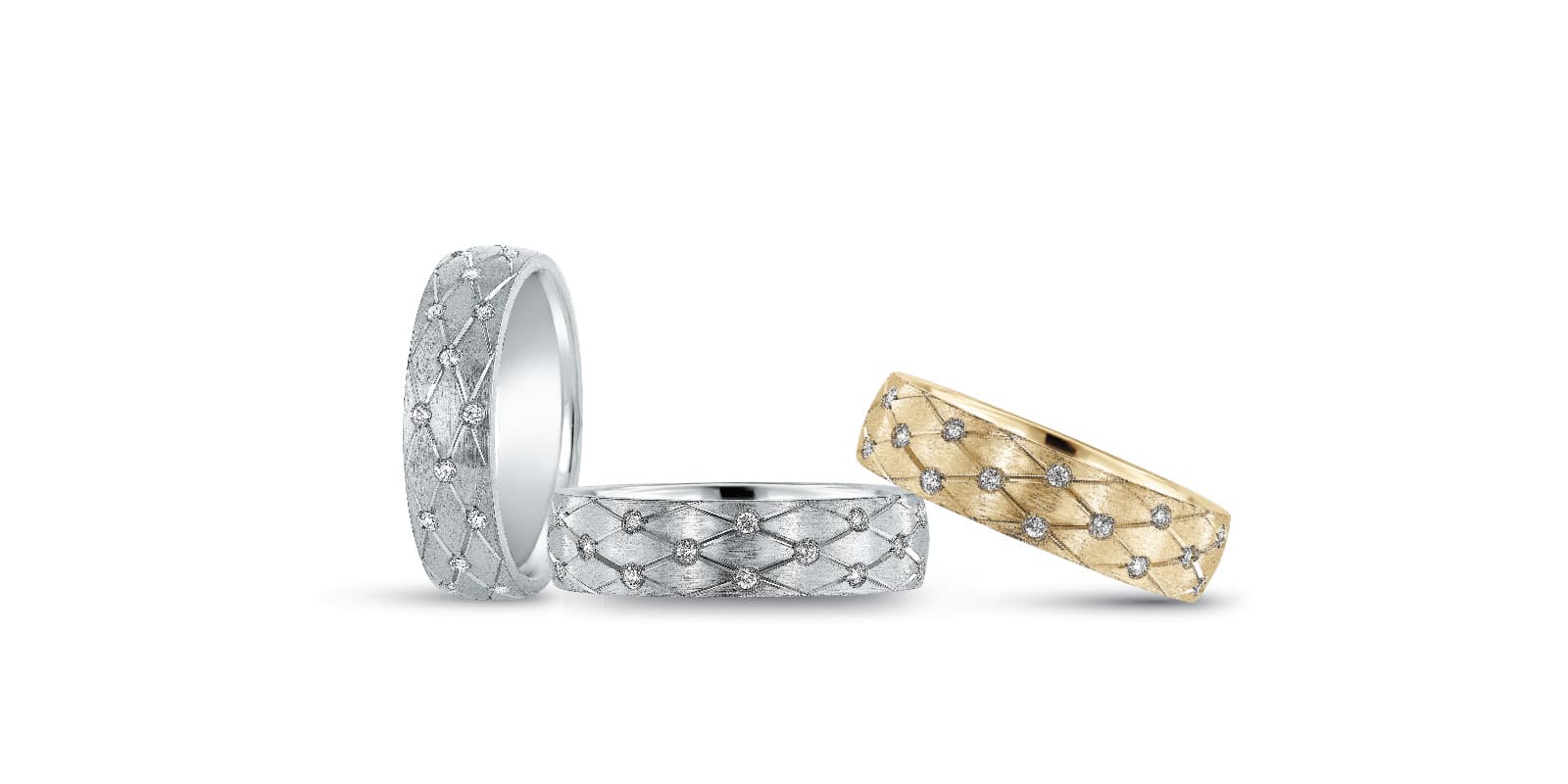 6Mm Heavy Wt Mens Band W/Dia (0.3 ct. tw.) — White Gold