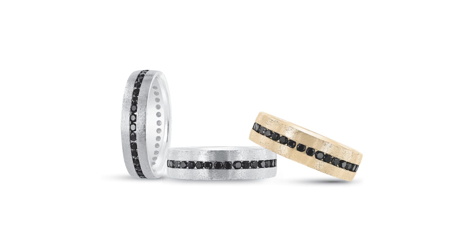 7Mm Heavy Wt Mens Band W/Dia (0.82 ct. tw.) — White Gold