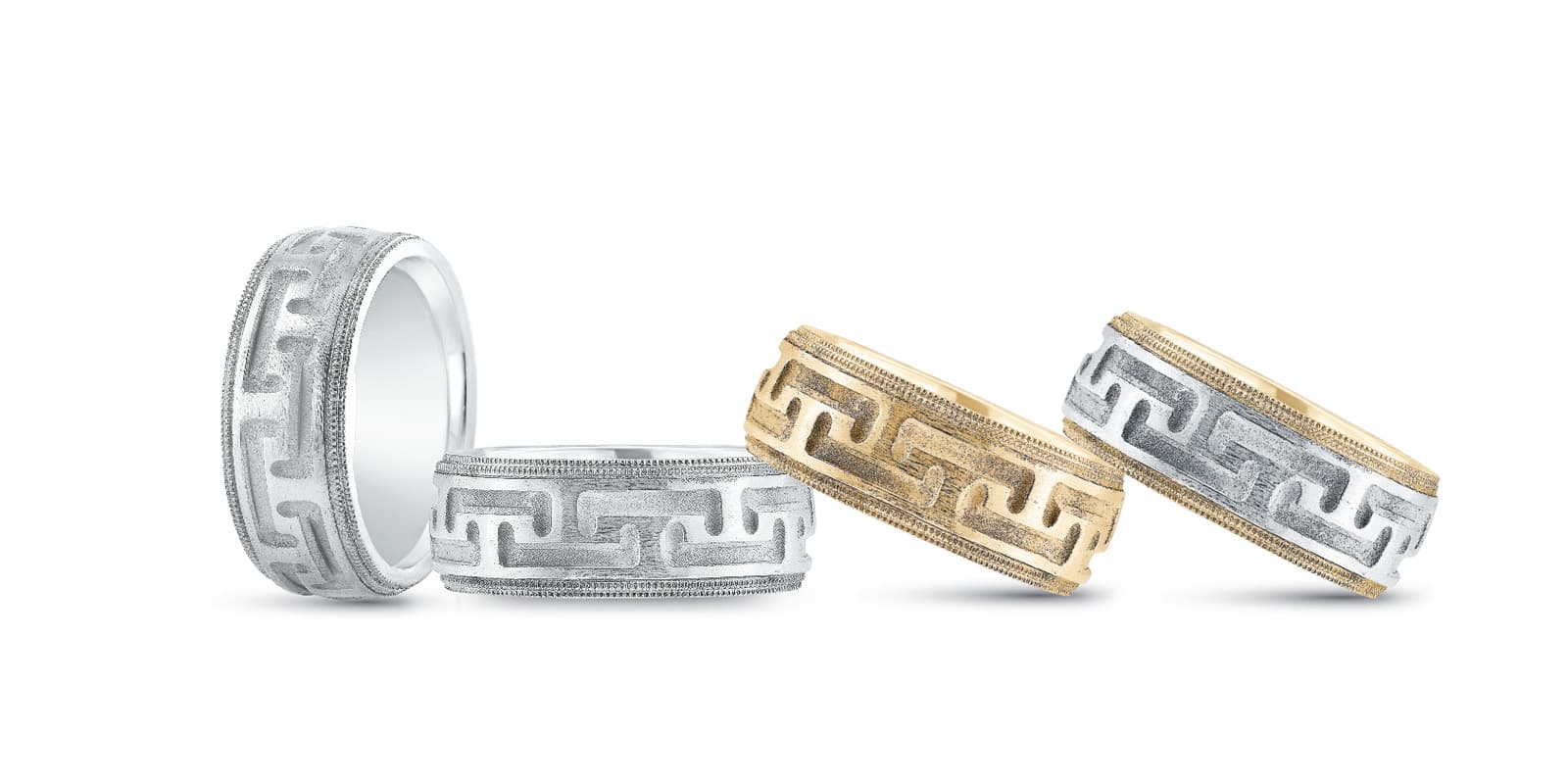 8Mm Heavy Wt Mens Band — 8MM — White Gold
