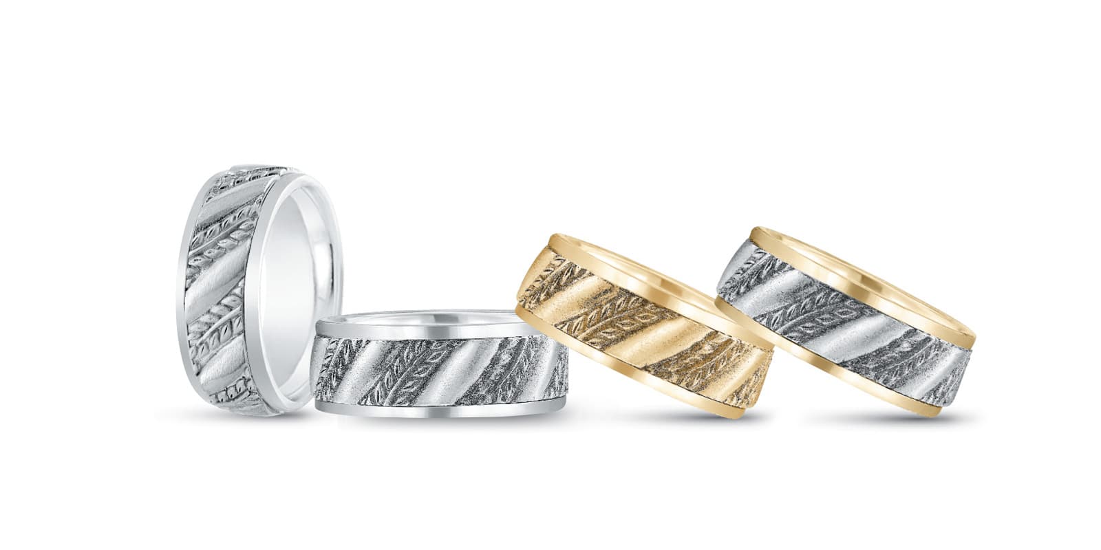 8Mm Heavy Wt Mens Band — TT — White Gold