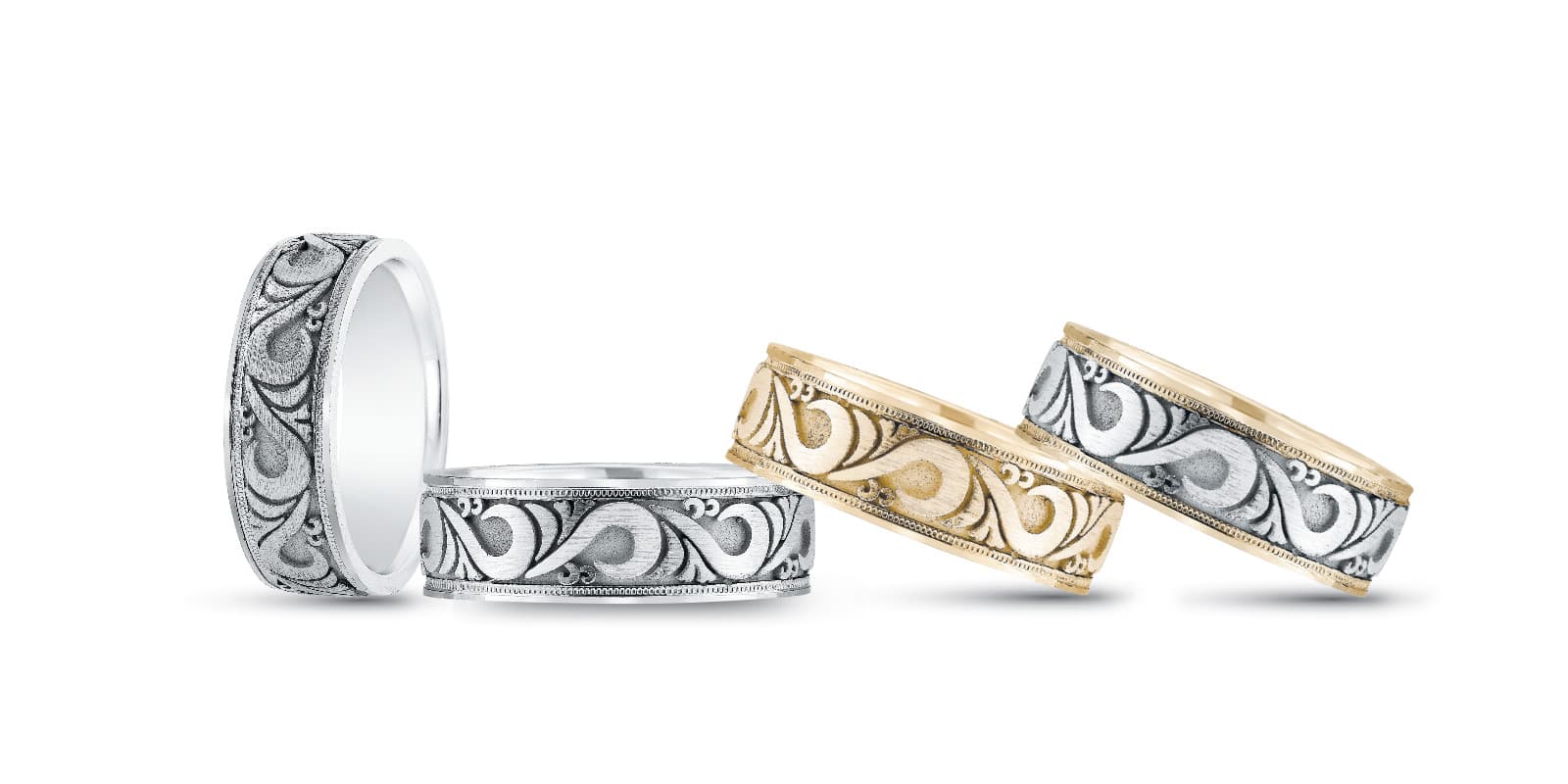 6Mm Heavy Wt Mens Band — TT — White Gold