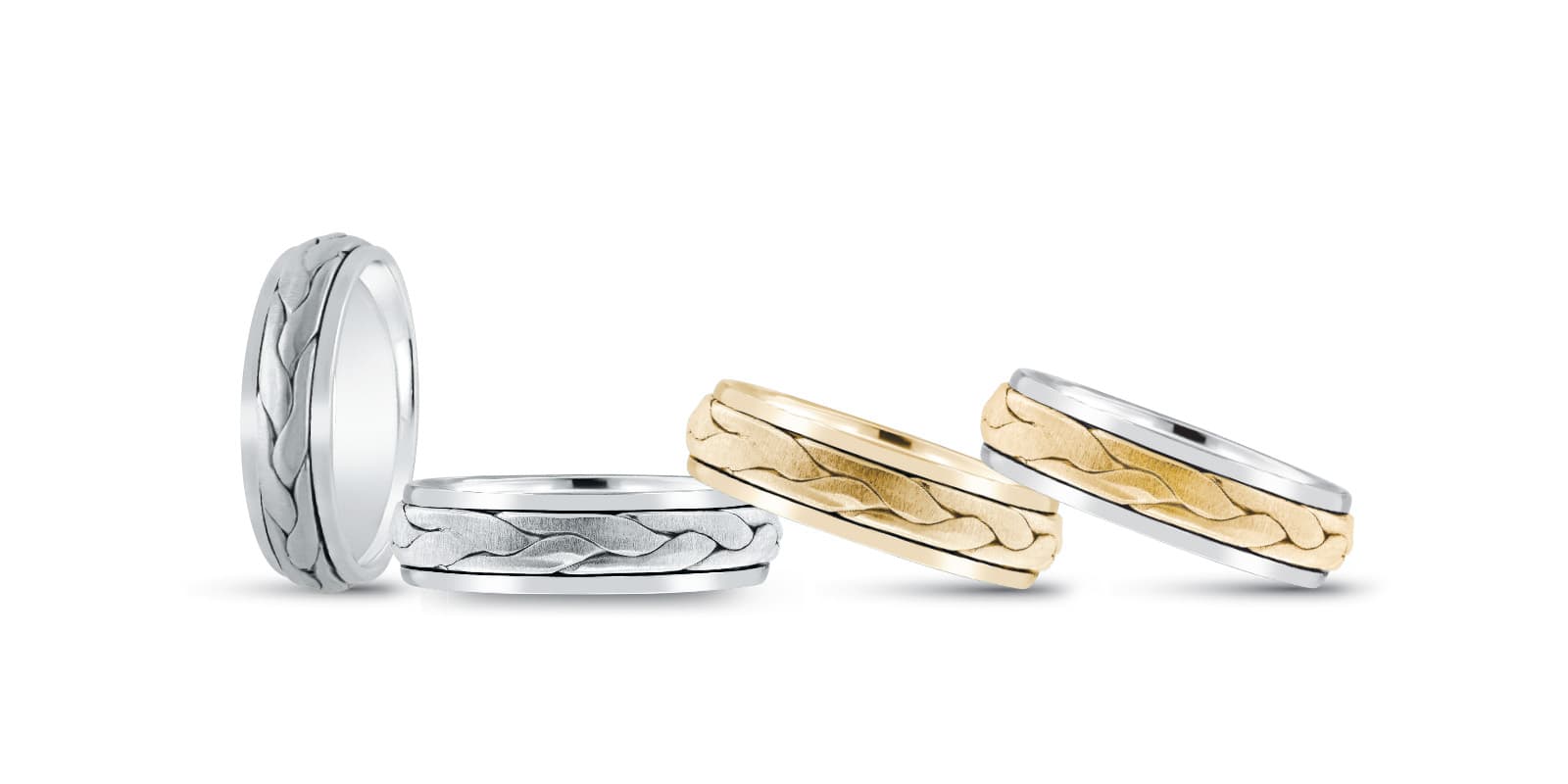 6Mm Heavy Wt Mens Band — TT — White Gold