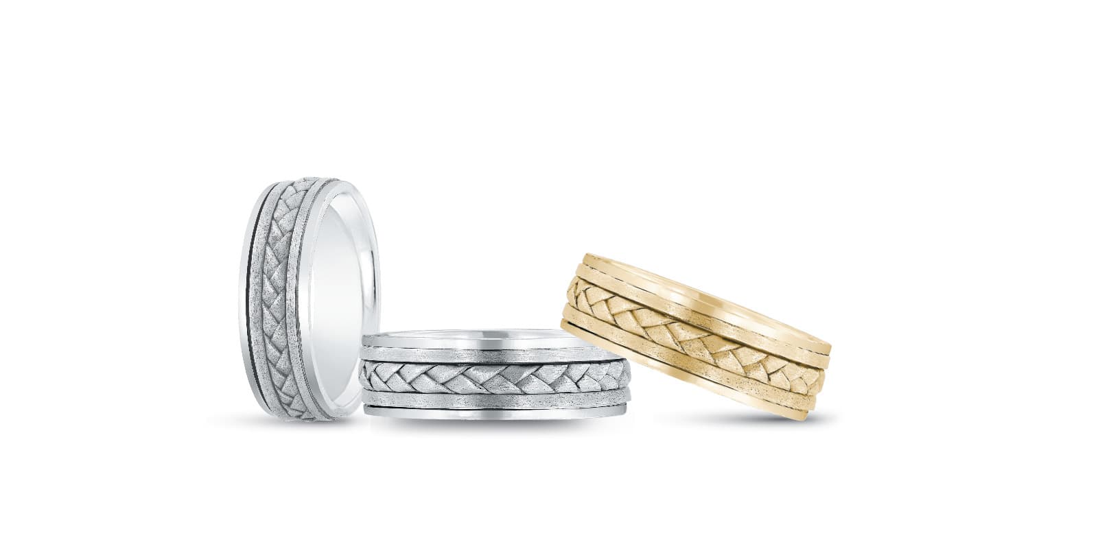 7Mm Heavy Wt Mens Band — White Gold