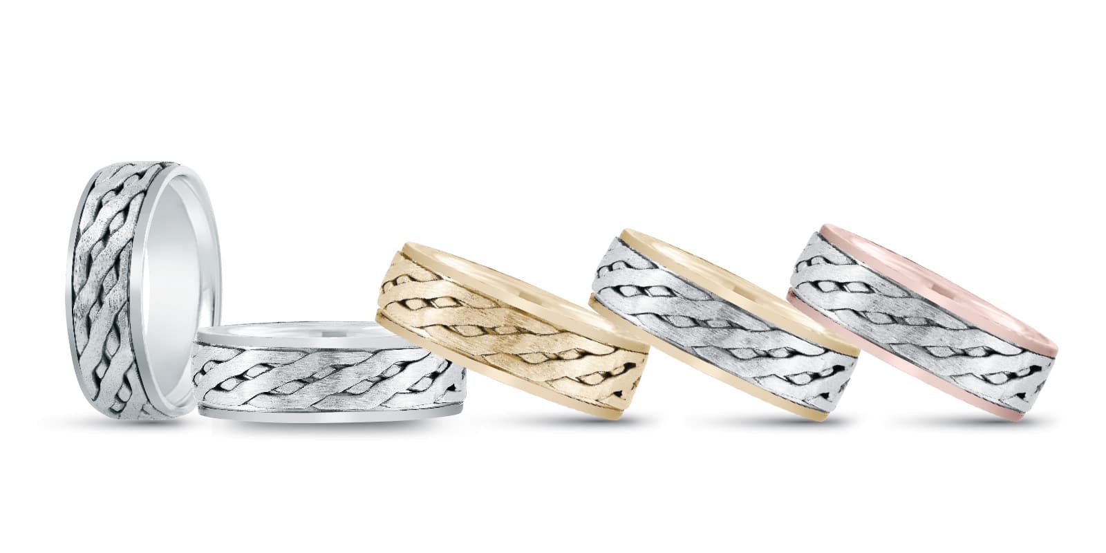 7Mm Heavy Wt Mens Band — 7MM — White Gold