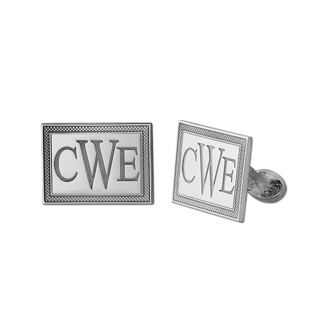 pictured As Cwe 14x21 mm Cufflink — White Gold