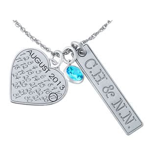Personalized/monogram Necklace — White Gold