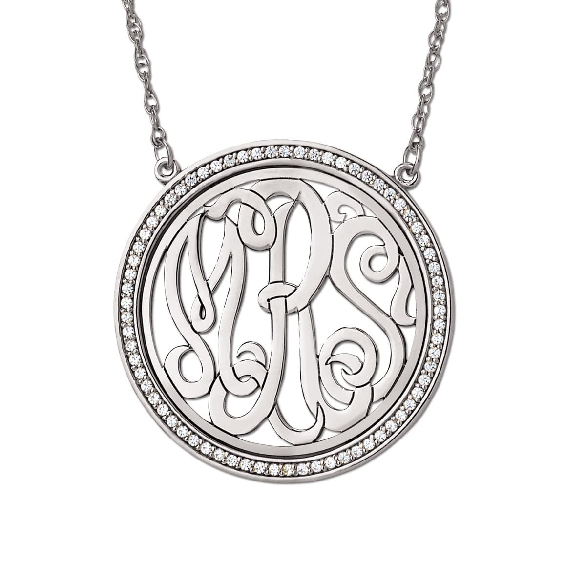 15 mm Diamond Bezel Monogram — 20 MM (0.28 ct. tw.) — View 1