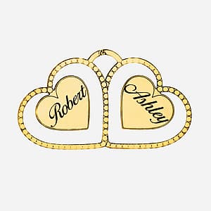 Double Heart Pendant — View 1