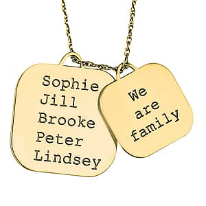 2 Pc Family Block Pendant — View 1