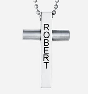 Cross Pendant — White Gold