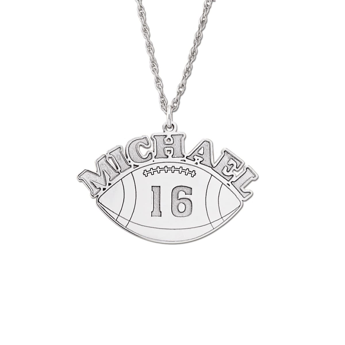 Football With Name And Number — View 1