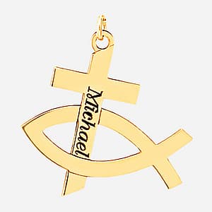 Cross with Fish — View 1