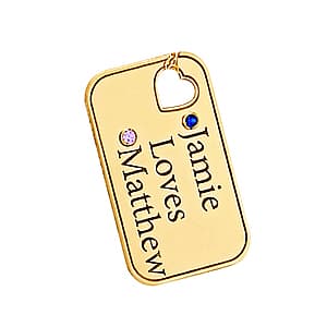 Cut Out Heart Engraved Dog Tag — View 1