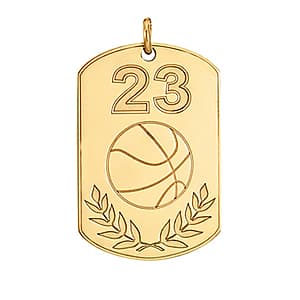 Basketball with Number Tag — View 1