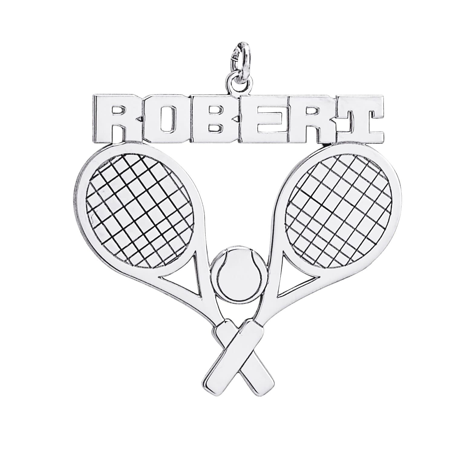 Tennis Rackets with Ball — White Gold