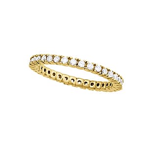 3010 1 Row Eternity Yel. Rhodium — White Gold