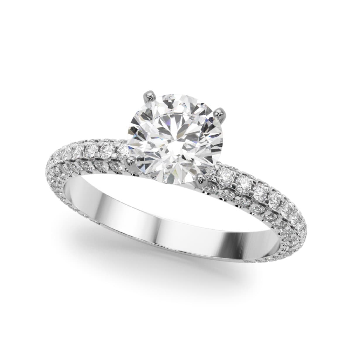 Pave Engagement Ring — style 51215-E