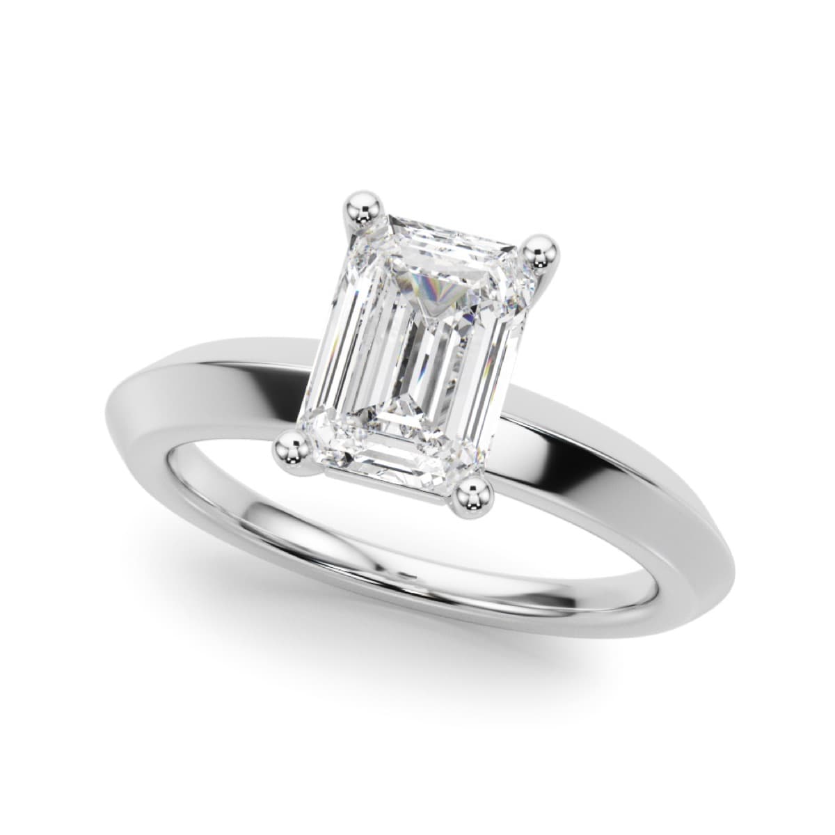 Knife Edge Solitaire Eng Ring — style 51245-E-6.5X5